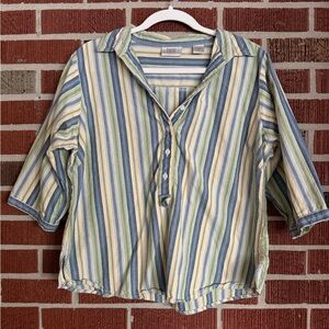Striped Button Down Shirt for Women